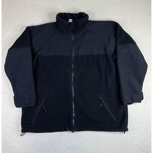 Peckham Polartec Fleece Jacket Mens XL Black Full Zip Cold Weather Army